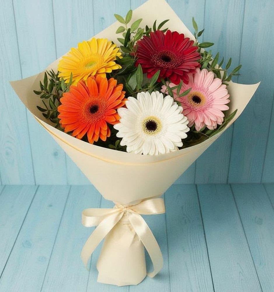Букет цветов из: Герберы в Ленинск-Кузнецком