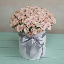 Цветочная композиция из Розы в шляпной коробке #REPLACE_PRED# Ленинск-Кузнецком