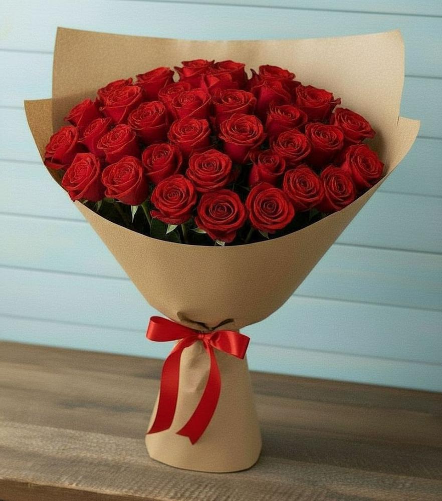 Букет Красные розы Милано в Ленинск-Кузнецком