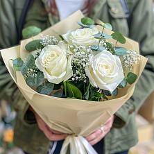 Букет Нежные грёзы в Ленинск-Кузнецком Букет цветов из: Розы в Ленинск-Кузнецком