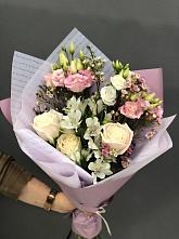 Букет цветов из:  Альстромерии, Розы и Лизиантусы #REPLACE_PRED# Ленинск-Кузнецком
