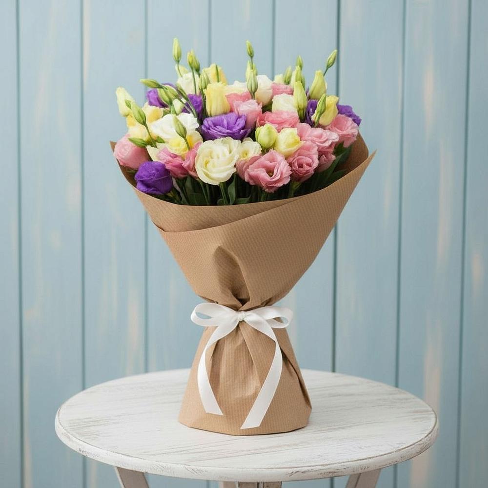 Букет цветов из: Лизиантусы в Ленинск-Кузнецком