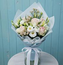 Букет цветов из:  Розы и Лизиантусы #REPLACE_PRED# Ленинск-Кузнецком