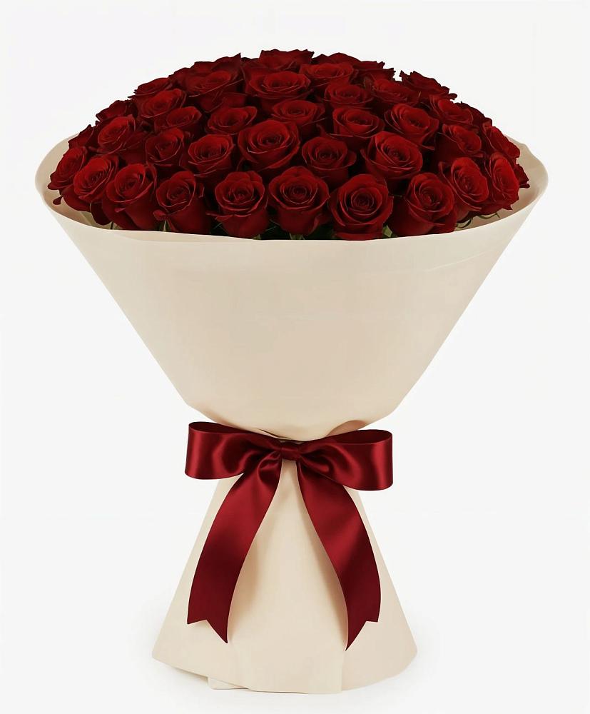 Букет 101 Бордовая роза Блэк Бакарра в Ленинск-Кузнецком