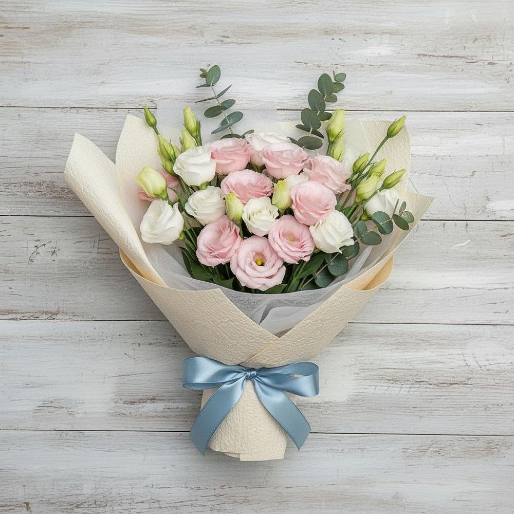 Букет цветов из: Лизиантусы в Ленинск-Кузнецком